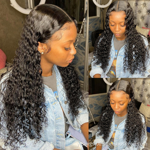 Cheap Raw Brazilian Virgin Kinky Curly Human Hair Lace Front Wig Pre Plucked Transparent Swiss hd Lace Front Wig for black women